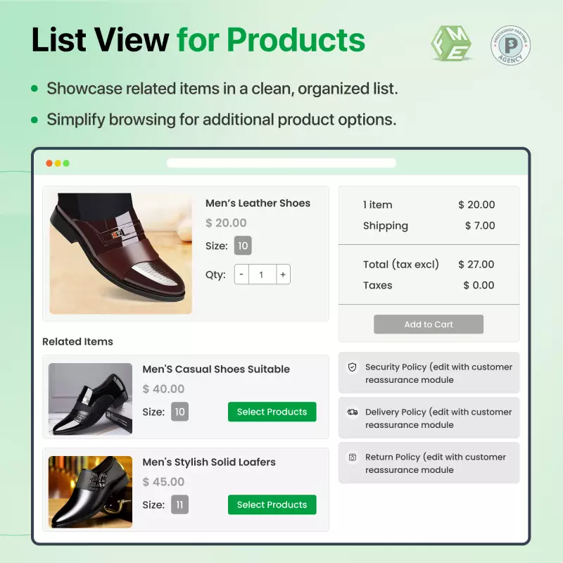Módulo de produtos relacionados ao Prestashop