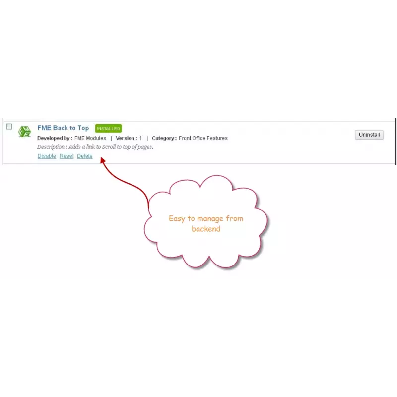 Bouton Retour en haut PrestaShop:Défilement fluide