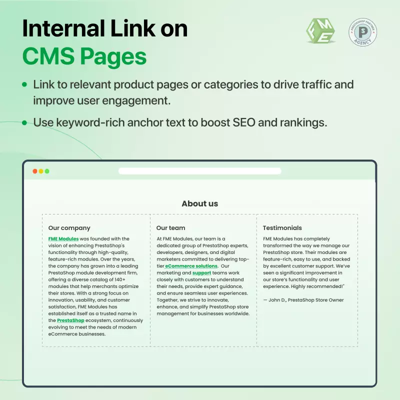 Prestashop SEO Internes Linking Modul