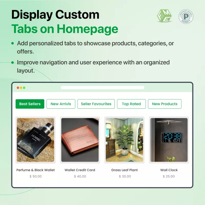 Prestashop Homepage Tabs Module for Prestashop 1.7 and Plus