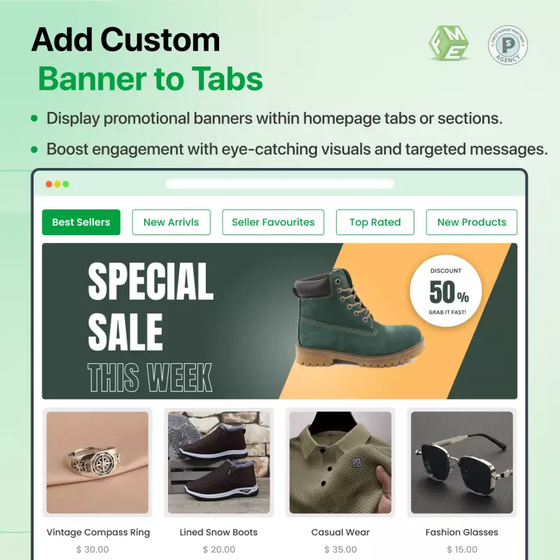 Prestashop Homepage Tabs Module for Prestashop 1.7 and Plus