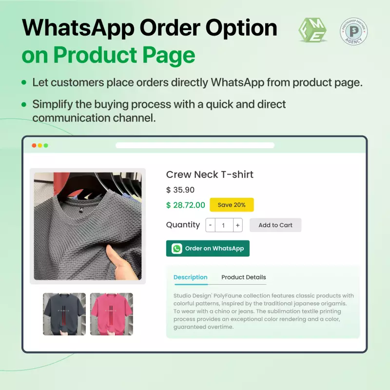Commandes et Chat Whatsapp - Prestashop