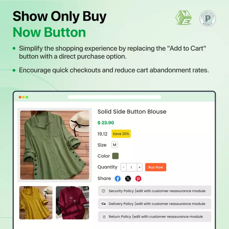 Przycisk "Kup Teraz" - Moduł Prestashop