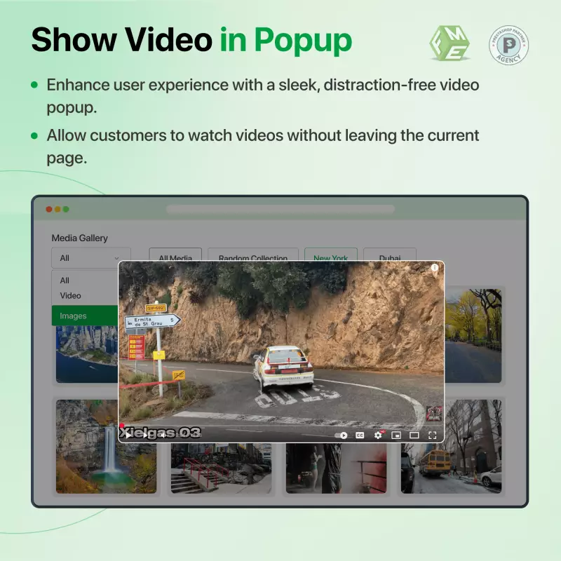 Módulo Galería de Videos PrestaShop: Extensión de medios