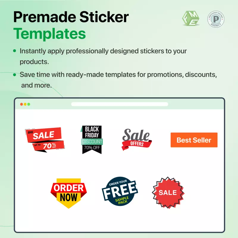 AI Pegatinas, etiquetas y etiquetas de productos de PrestaShop