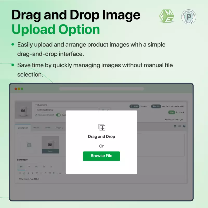Módulo de Imágenes y Subtítulos Multilingües PrestaShop
