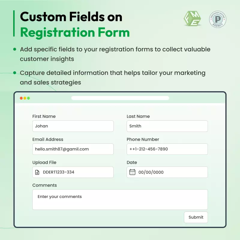 PrestaShop Zusatzfelder | Anmeldung & Kasse