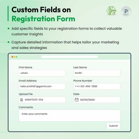 Custom Fields on Registration Form