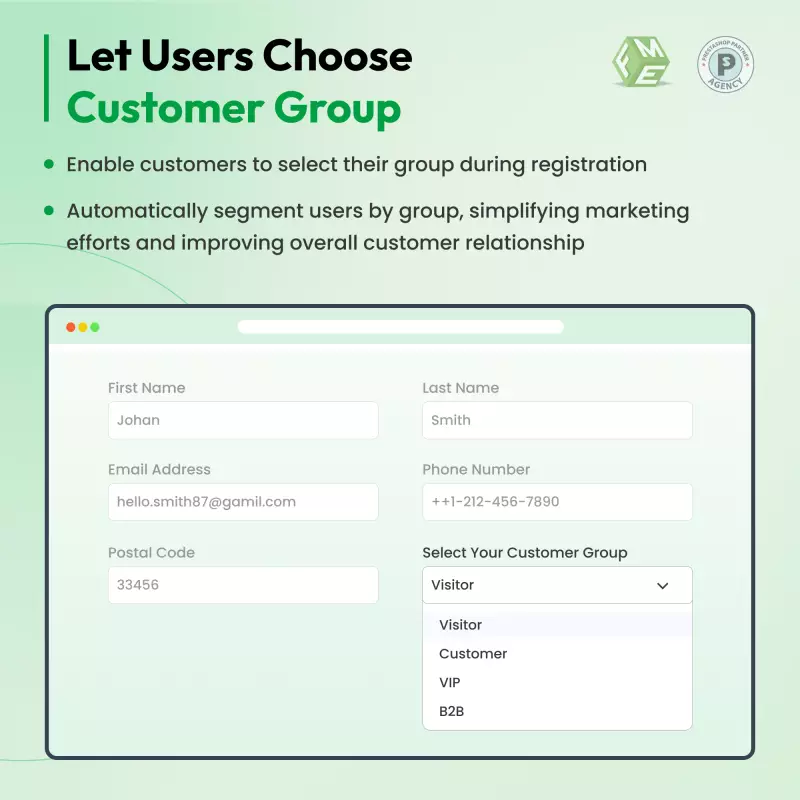 PrestaShop Zusatzfelder | Anmeldung & Kasse
