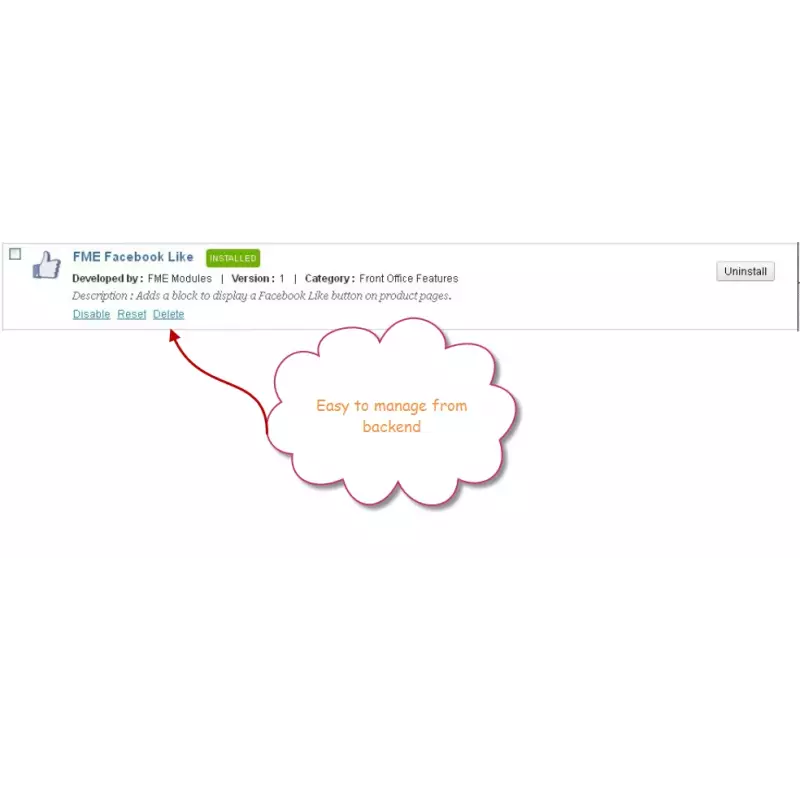 PrestaShop Facebook Like Module