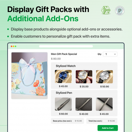 PrestaShop Gift Box Builder With Addons