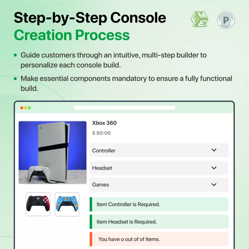 Création étape par étape de la création de consoles de jeu personnalisées PrestaShop