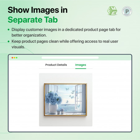Prestashop Product Images in Separate Tabs