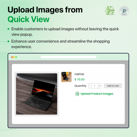 Prestashop Product Images upload option on Quick View