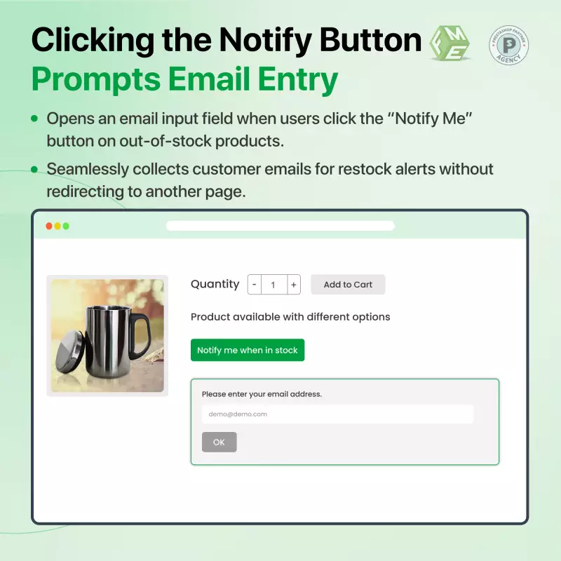 Notifica Ritorno Magazzino - Prestashop