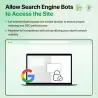 Allow search engine bots to visit your site