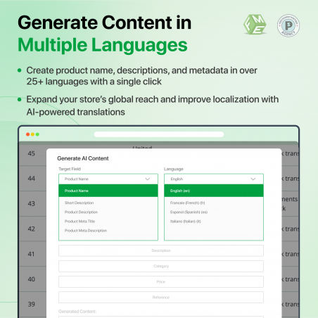 PrestaShop Advance AI Content Generator Module Supports Multi Languages