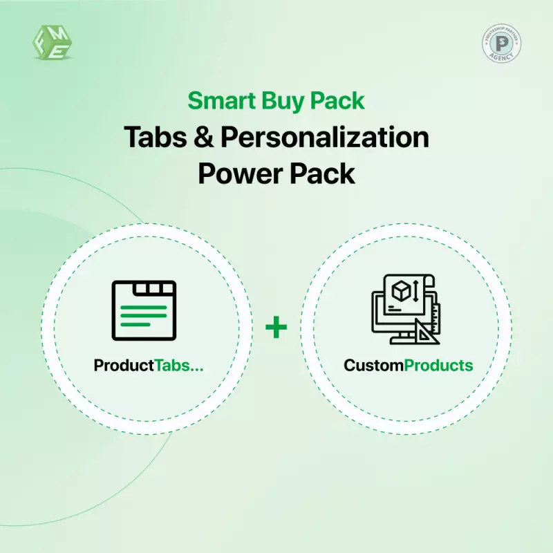 Pack Onglets et Personnalisation – Onglets Produits + Concepteur de Produits Personnalisés