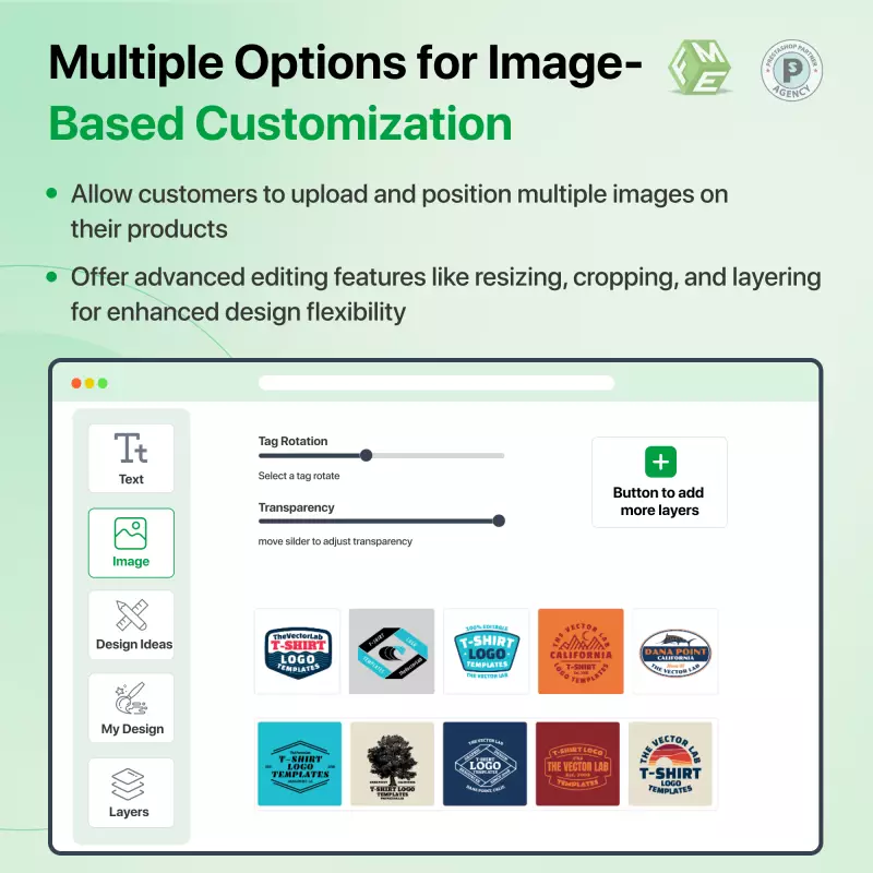 Tabs & Personalisierungspaket – Produkt-Tabs + individueller Produktdesigner