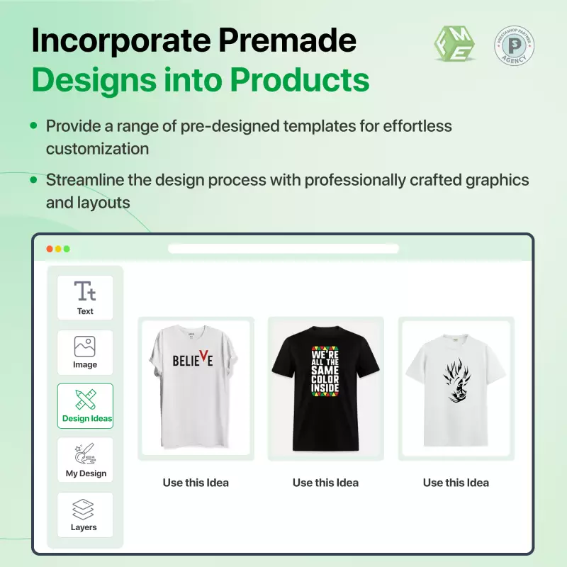 Tabs & Personalisierungspaket – Produkt-Tabs + individueller Produktdesigner