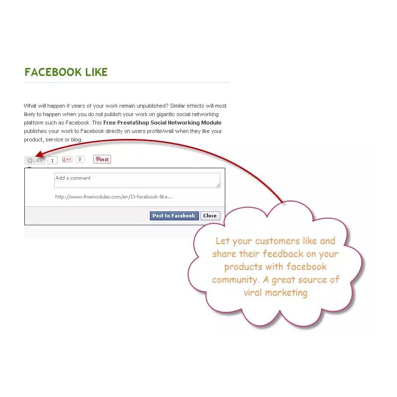 Módulo Me gusta de Facebook de PrestaShop
