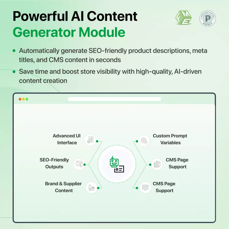 Pack Croissance SEO IA – SEO avancé + Générateur de contenu IA pour PrestaShop