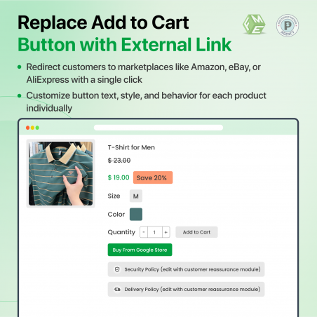 Prestashop Buy From External Link on Product Page