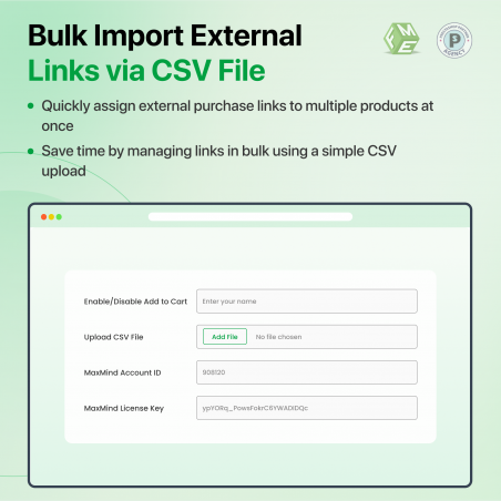 Bulk Link Upload Using CSV File