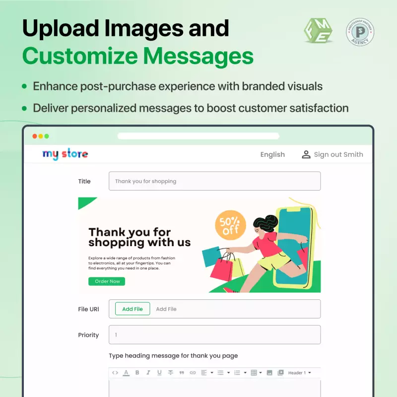 Página Gracias Interactiva Prestashop | Fácil Configuración