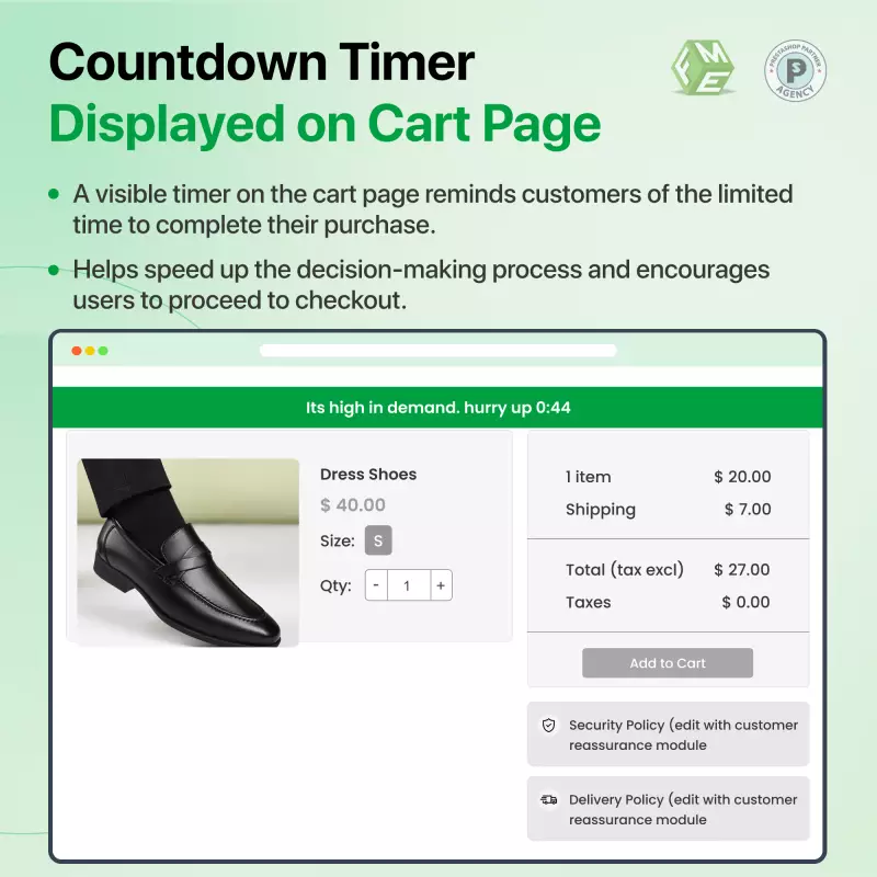 Módulo de Cuenta Regresiva en el Carrito PrestaShop