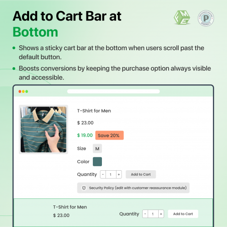 Prestashop Add to Cart Bar on Bottom