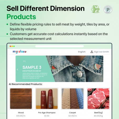 Sell by Dimensions