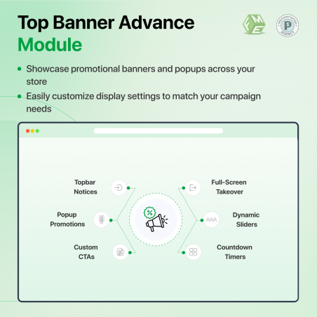 Prestashop Top Banner Advance Module Features