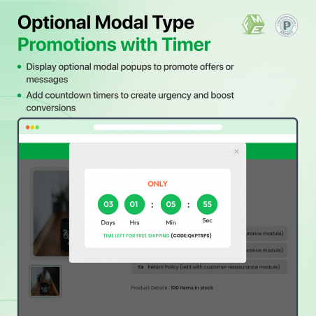 Modal Type Popup with Timer