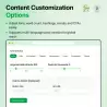 Rich customization options