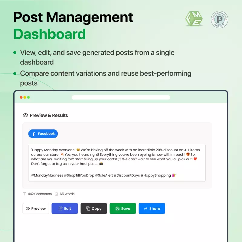 PrestaShop AI Social Media Poster - Gemini, ChatGPT