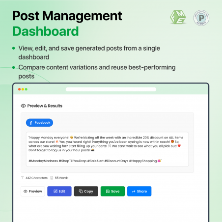 PrestaShop AI Social Media Poster - Gemini, ChatGPT