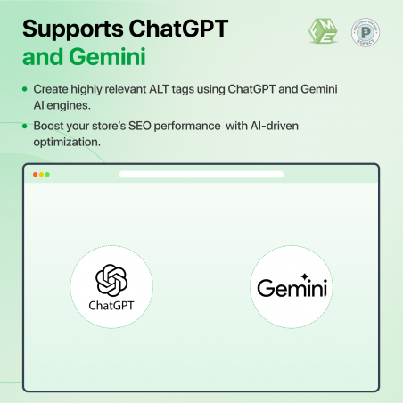 Automatic AI SEO Alt Tags PrestaShop - ChatGPT, Gemini