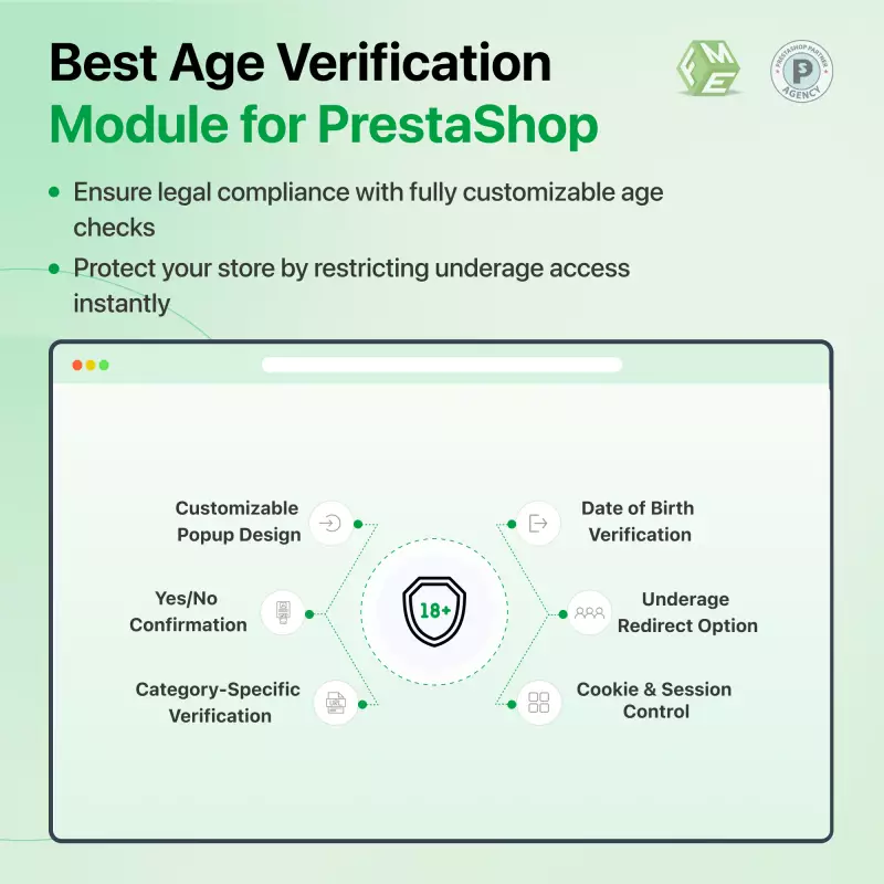 Verifica Età PrestaShop per Controllo Accesso e Sicurezza