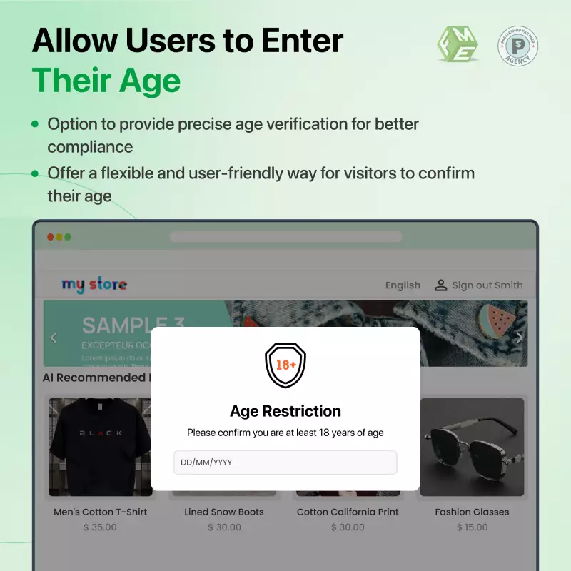 Verifica Età PrestaShop per Controllo Accesso e Sicurezza