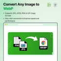 WebP-afbeeldingsconversie met één klik