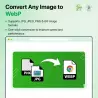 Conversione di immagini WebP con un clic