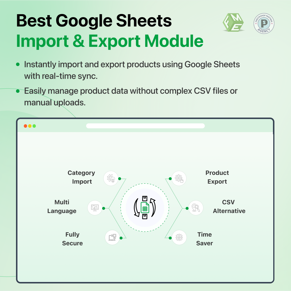 Prestashop Google Sheet Product Import and Export