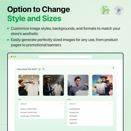 Option to customize image layout and size