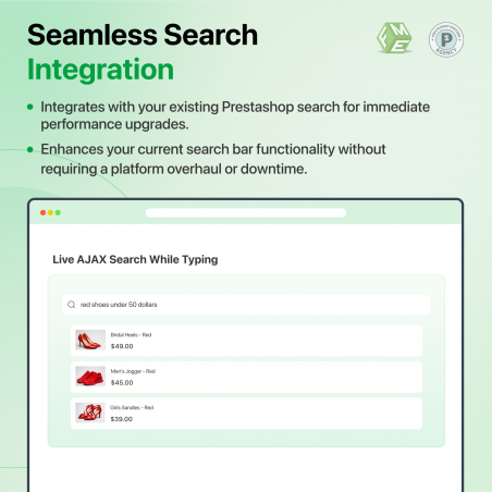 Seamless integration in Prestashop AI Semantic Search