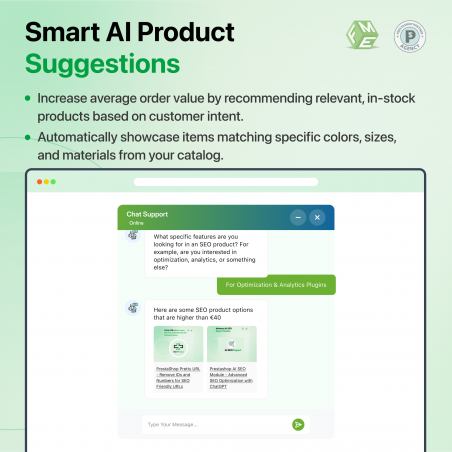 PrestaShop-KI-Chatbot-Modul | smart suggestions