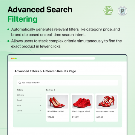 Advance fileting allows to add filter.