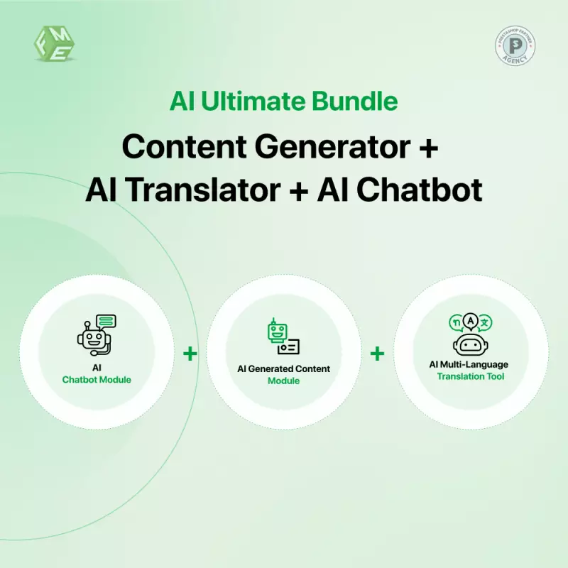PrestaShop AI Ultimate Bundle | Content Generator + Translator + Chatbot