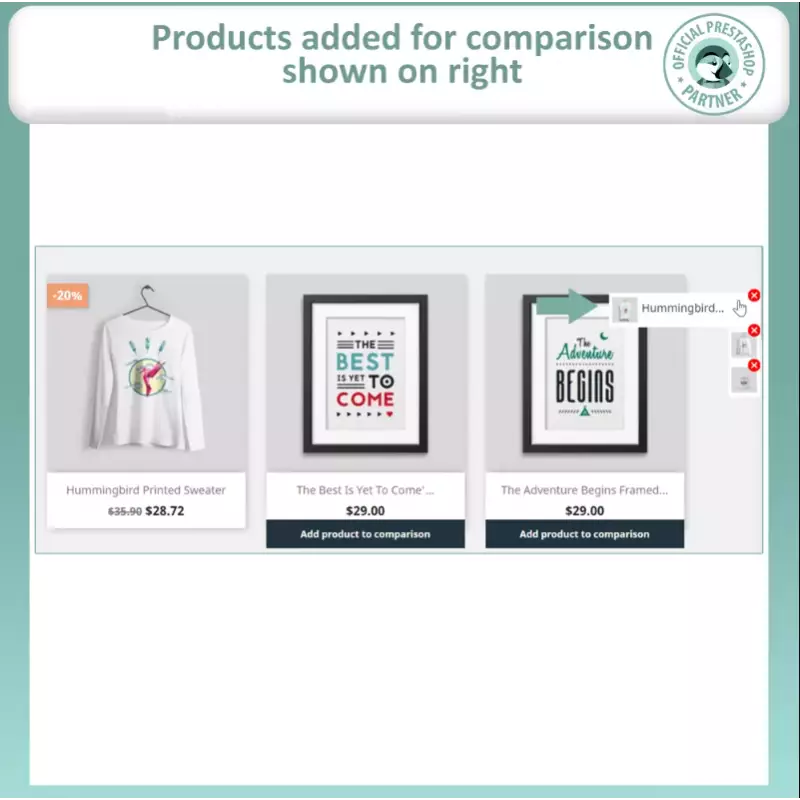 Prestashop Productvergelijking