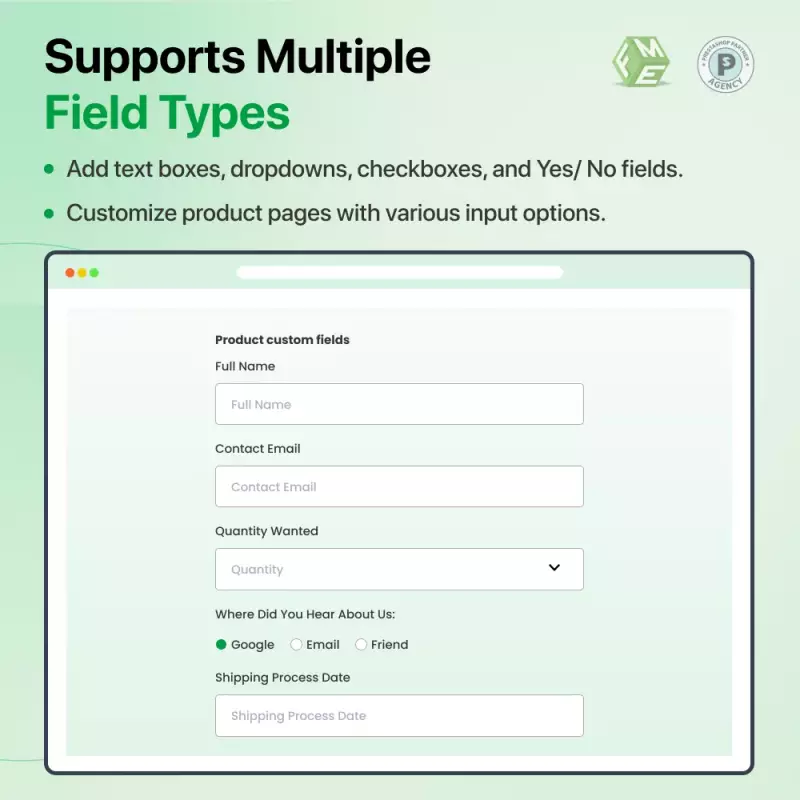 Aangepaste Velden Module - Prestashop
